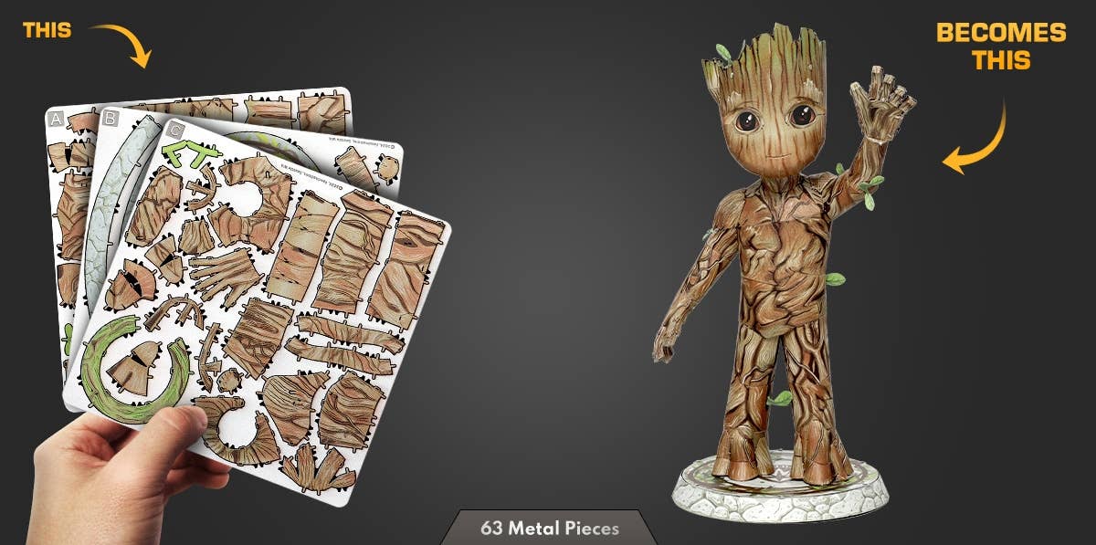 Groot Metal Earth Model Kit