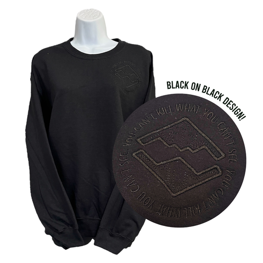 Black Stealth Bomber Crewneck Sweatshirt