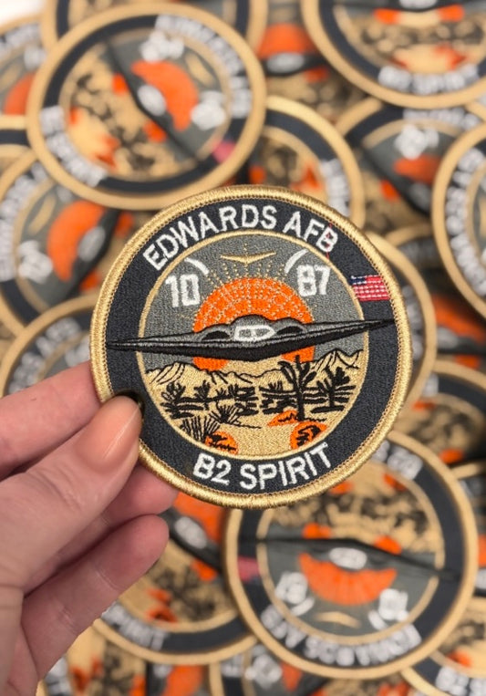 B-2 Spirit Embroidered Patch with Hook and Loop Backing