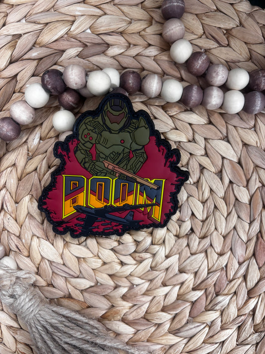 Doom Slayer PVC Morale Patch – Hook & Loop Backing