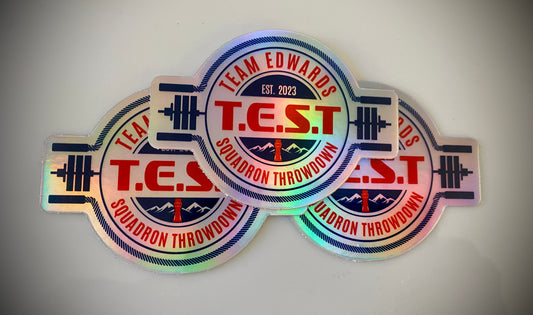 TEST Fitness Challenge Holographic Sticker