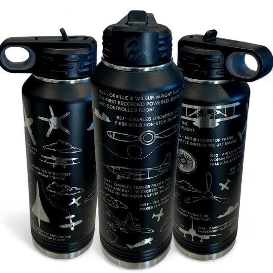 Aviation History Water Bottle