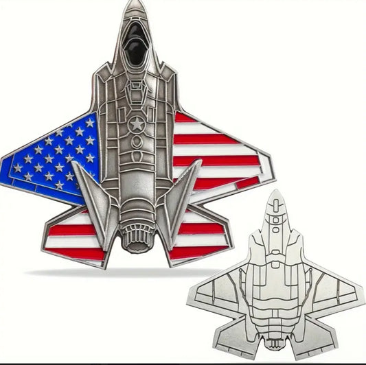 F-35 Lightning Blueprint Challenge Coin