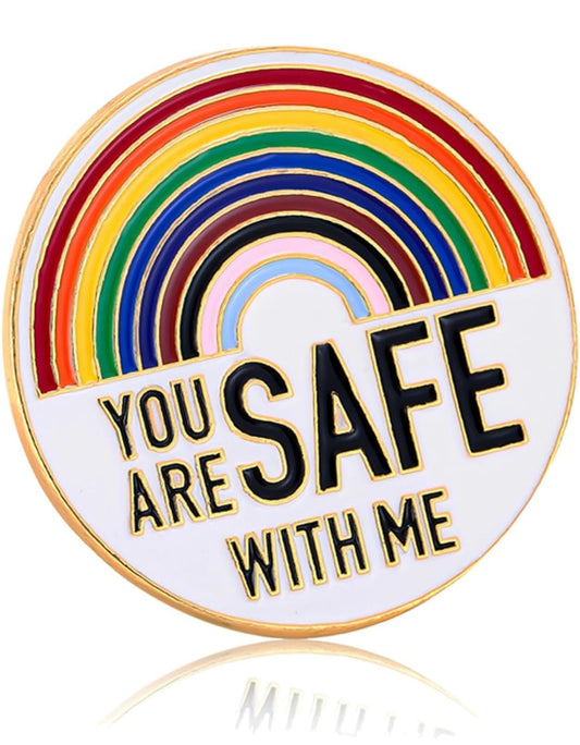 You are Safe with Me Pride Enamel Lapel Pin