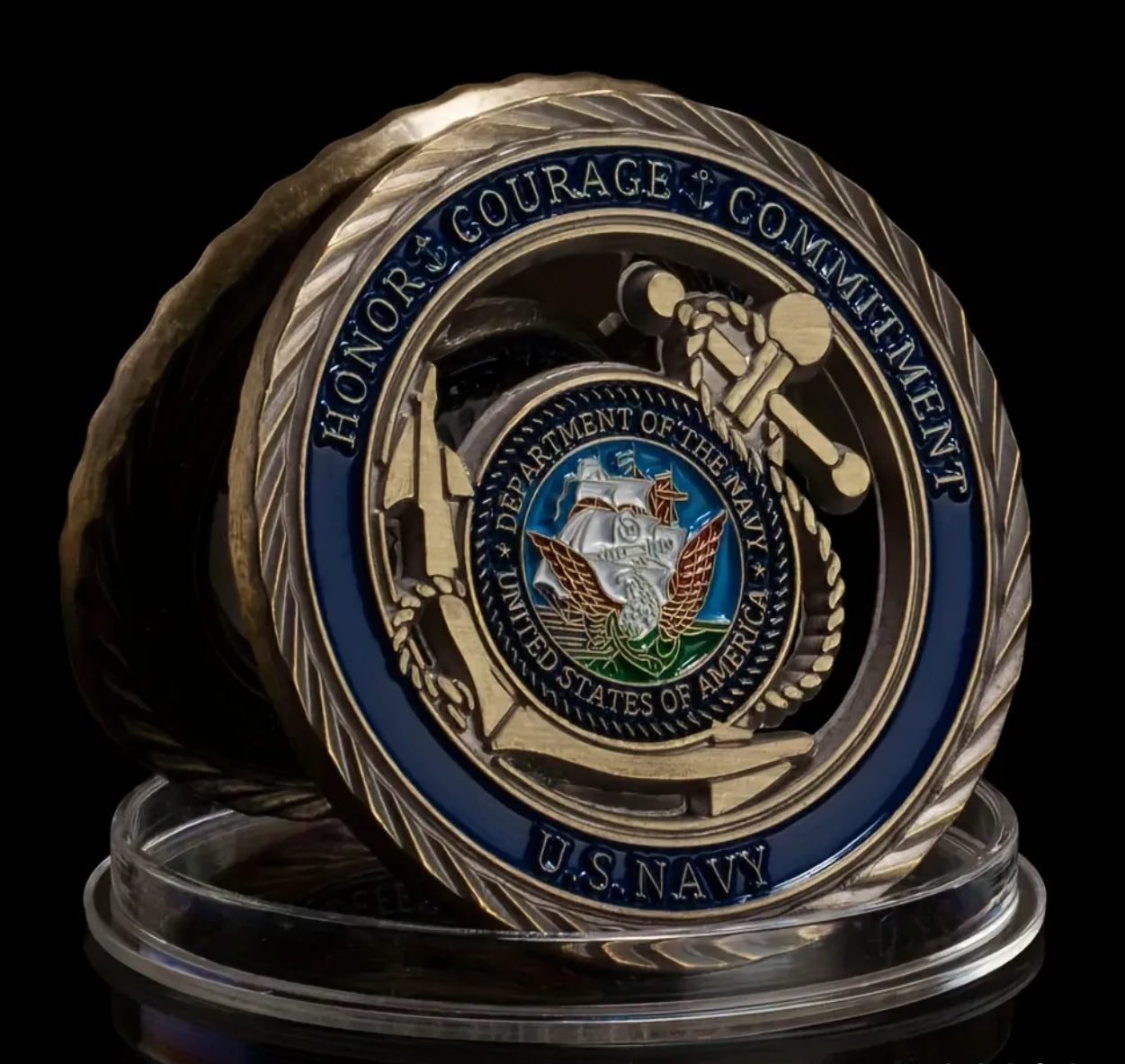 US Navy Challenge Coin – Thread and Steel