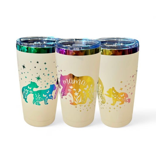 Mama Bear with Cubs Travel Mug