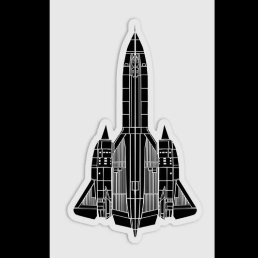 SR-71 Blackbird Top View Sticker