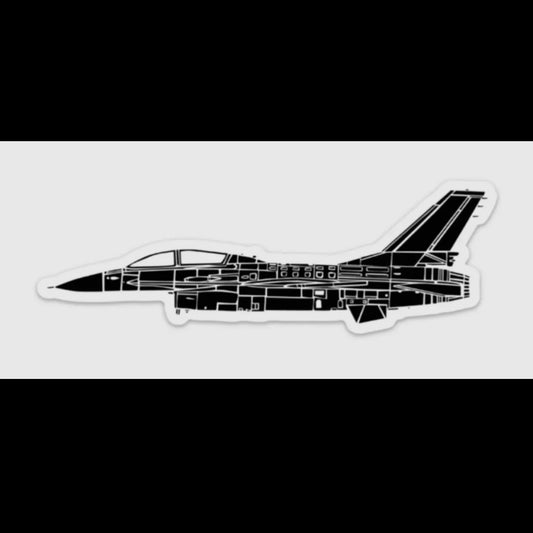 F-16 Fighting Falcon Side View Sticker