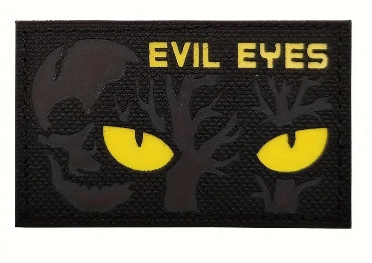 Evil Eyes IR Reflective Patch with Hook and Loop Backing