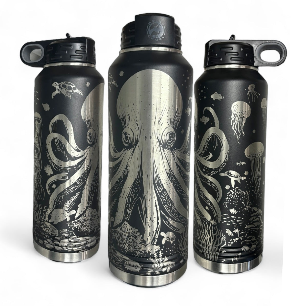 Secrets of the Deep Stainless Engraved Water Bottle
