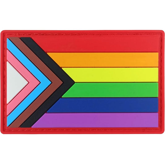 Progress Flag Pride Patch with Hook and Loop Backing