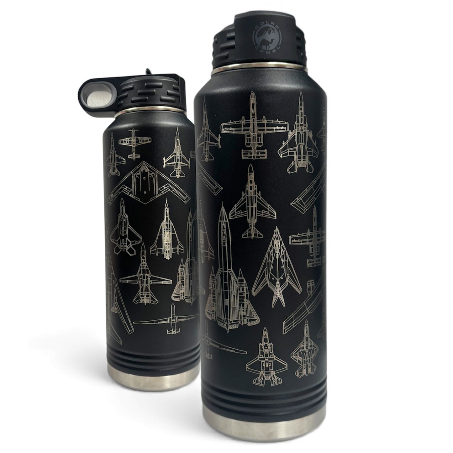 The Whole Gang Blueprint Engraved Water Bottle