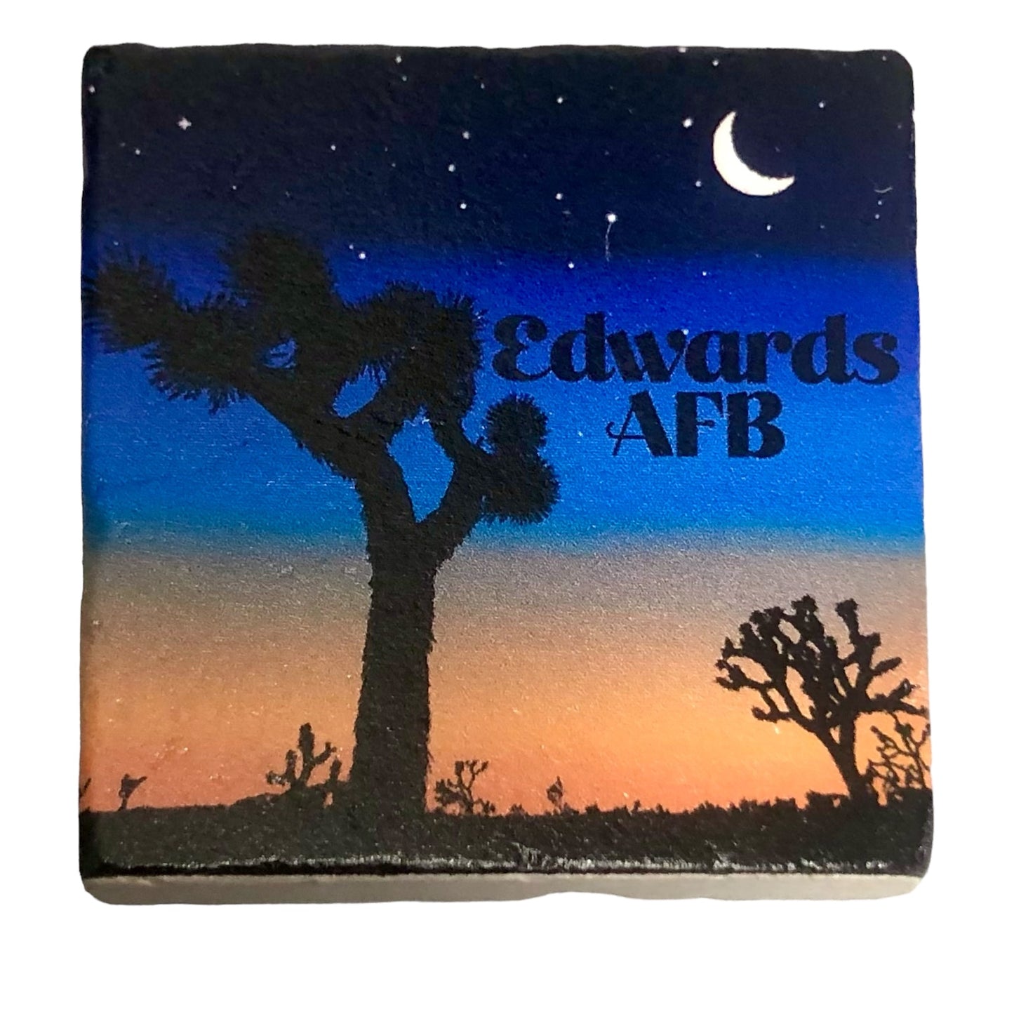 Twilight Joshua Tree Edwards AFB Stone Magnet