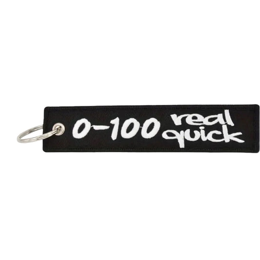0-100, Real Quick Embroidered Ribbon Keychain