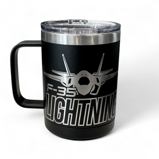 F-35 Lightning Front View Engraved 15oz Mug