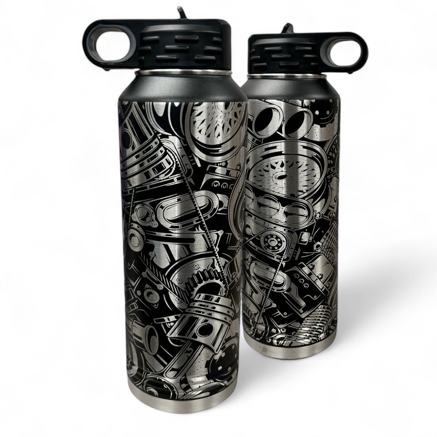 Gear Head Engraved Water Bottle