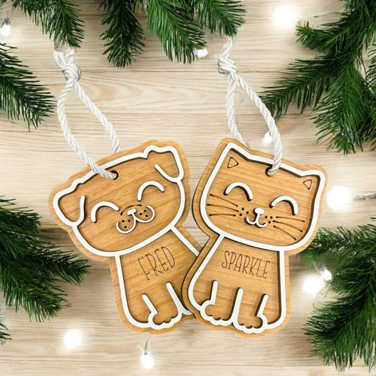 Personalized Gingerbread Dog or Cat Ornament