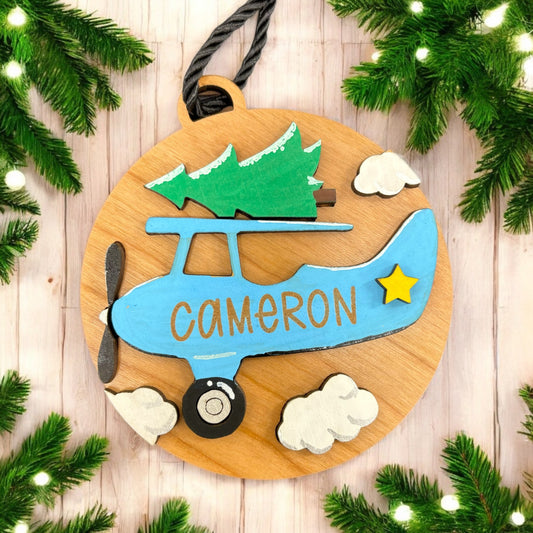 Personalized Airplane Ornament