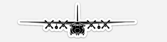 AC-130 Gunship Front View Vinyl Sticker